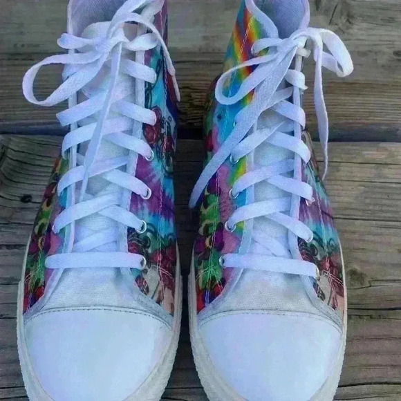 Grateful Dead dancing bear converse  womens size 11 - Picture 7 of 7